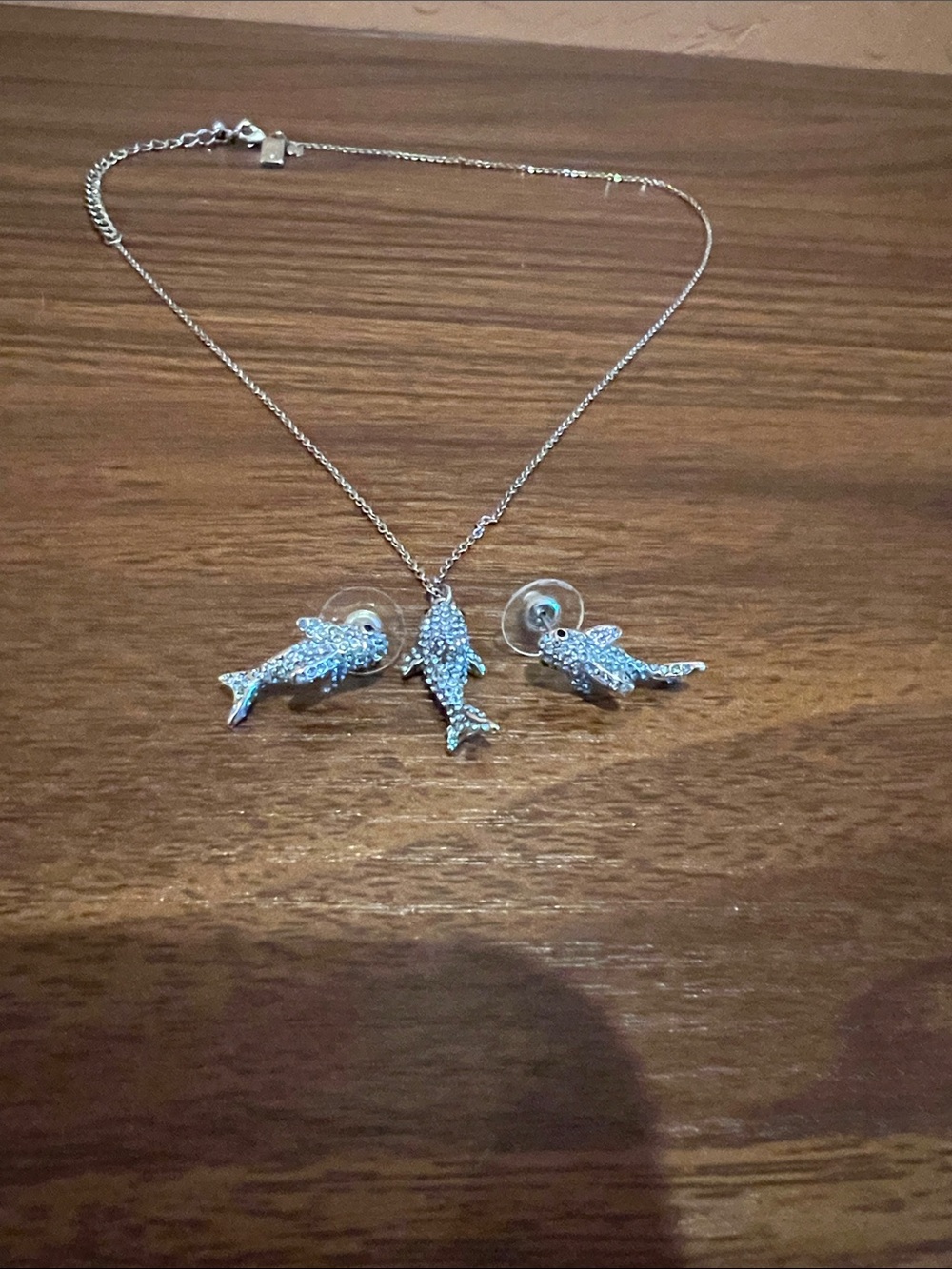 Kate Spade Shark necklace and earring set